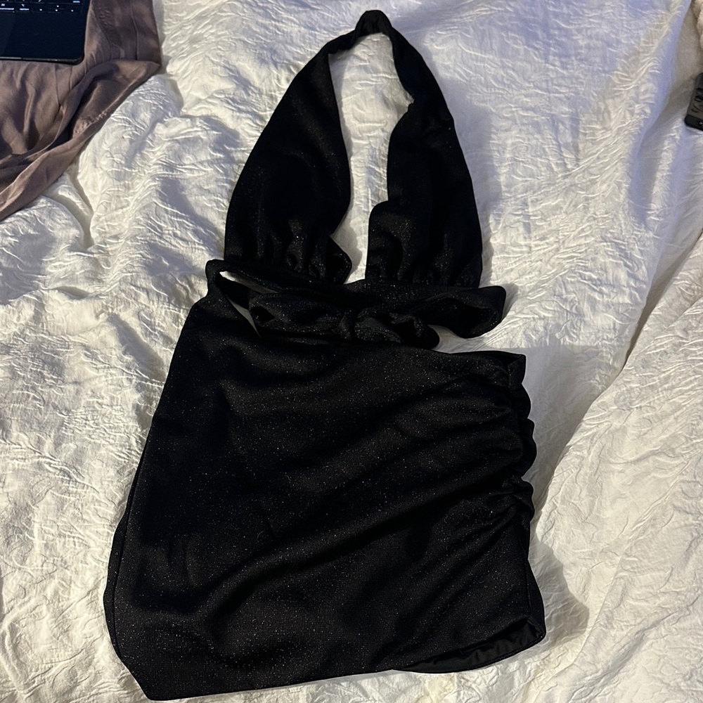 Black Halter Dress Superdown Revolve XS